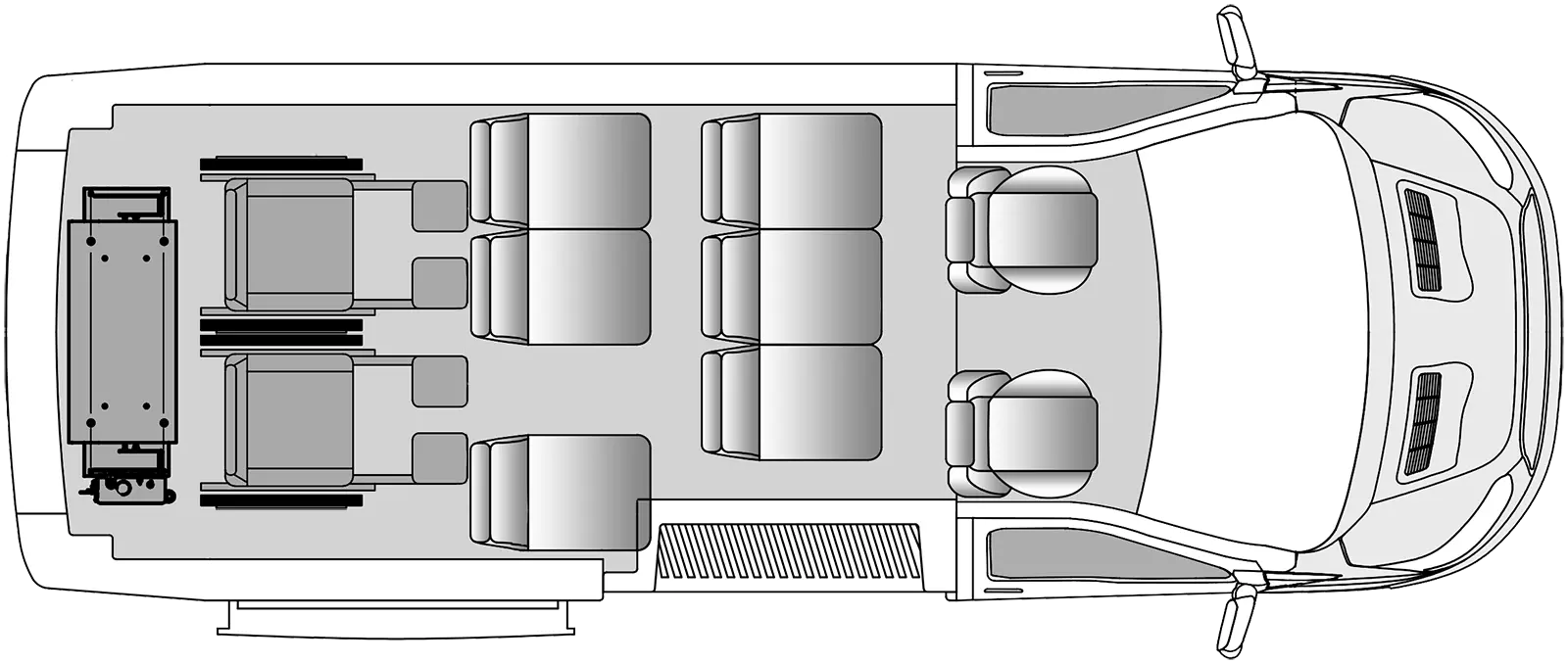 Rear Lift 7 Passenger<br/>Plus Two Wheelchair